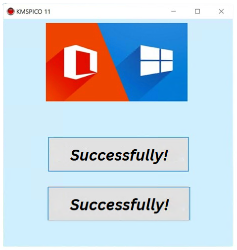 successfully activation windows and office